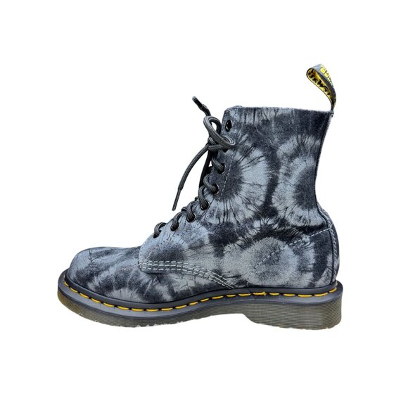 Dr. Martens 1460 Pascal Tie Dye Suede Boots Women's Black/Charcoal, Size 8 NWOB - Picture 2 of 10